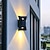 baratos Candeeiros Luzes de Exterior-Luminária de parede solar 2 peças com 2 modos de iluminação, luzes solares de paisagem, luzes de cerca externa à prova d'água para cima e para baixo, luminosas para decoração de jardim, escada e cerca