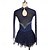 abordables Robes de Patinage Artistique-Robe de patinage artistique Femmes Fille Patinage Robe Noir Rouge Bordeaux Bleu Ourlet asymétrique Maille Haute Élasticité Entraînement Compétition Tenue de Patinage Classique cristal pailleté manche