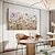 baratos Pinturas Florais/Botânicas-pintura a óleo pintada à mão 3d pintura floral artesanal espátula flores pintura a óleo arte de parede grande 3d branco texturizado pinturas decorativas modernas impressionismo abstrato pintura a óleo
