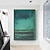 abordables Pinturas de bodegones-Pintura texturizada verde pintada a mano de gran tamaño, pintura de arte de pared geométrica abstracta hecha a mano en 3D, pintura texturizada minimalista grande en blanco y negro para decoración de