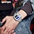 economico Orologi digitali-Orologio Digitale da Uomo SANDA Orologio da Polso Casual Moda Resistente agli Urti Luminosa Cronometro Orologio Alarm Clock Countdown Orologio in Pelle acciaio