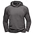 preiswerte Basic-T-Shirts-Herren T Shirt T-Shirt Langarm Mit Kapuze Sommer Einfach Mode Designer Basic Mit Kapuze Urlaub Straße Ausgehen Dunkelgrau Schwarz Weiß Top T-Shirt für Herren