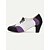 abordables Années 1950-chaussures oxford vintage à lacets en faux daim bicolore pour femmes – chaussures à talon carré vertes et bleu sarcelle d&#039;inspiration rétro pour une tenue décontractée et de bureau