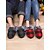 ieftine Flip-Flops de Damă-papuci de damă în carouri căptușiți cu lână - pantofi de casă roșii și negri, în carouri de bivol, cu guler de blană artificială pentru confortul iernii