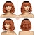 economico Parrucche trendy sintetiche-parrucche corte per donne parrucche caschetto con frangia parrucche sintetiche ondulate parrucche natalizie