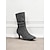 abordables Botas holgadas-Botas beige de media pantorrilla con tacón bajo y punta estrecha para mujer: moda elegante de otoño para ocasiones informales y elegantes