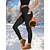 baratos Leggings e collants para ioga-Mulheres Calças de ioga Leggings forradas de lã Leggings de ioga com bolso para telefone Cintura Alta Pilates Treino de Ginástica Exercite-se Meia-calça Côr Sólida Preto Vinho Azul Marinho Escuro