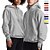 baratos Tops-Homens Moletom com capuz Manga Longa Com Capuz Blusas Ao ar livre Térmico / Quente Forro de Velocino Exercite-se Macio Inverno Poliéster Cinzento Escuro Preto Branco Academia Alpinismo Campismo