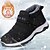 cheap Winter &amp; Snow Boots-Men&#039;s Winter Waterproof Hiking Boots – Non-Slip Sole, Warm Faux Fur Lining, and Hook-and-Loop Closure
