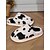 ieftine Flip-Flops de Damă-papuci de pluș cu imprimeu de vacă pentru femei - pantofi de casă de interior cu blană artificială moale cu spumă moale cu memorie pentru confort confortabil