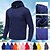 baratos Tops-Homens Moletom com capuz Manga Longa Com Capuz Blusas Ao ar livre Térmico / Quente Forro de Velocino Exercite-se Macio Inverno Poliéster Cinzento Escuro Preto Branco Academia Alpinismo Campismo