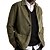 voordelige heren overhemd met knopen-Voor heren Overhemd Flanellen hemd Zwart khaki Leger Groen Grijs Lange mouw Effen Revers Vakantie Hawaii Button-omlaag Kleding Polyester Modieus Casual Comfortabel