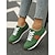 voordelige Damessneakers-retro-geïnspireerde groene suède sneakers voor dames met rubberen zool - comfortabel en stijlvol voor dagelijks gebruik