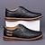 economico Semi-formale-scarpe casual da uomo in similpelle oxford blu navy con design allacciato, comode ed eleganti per l&#039;uso quotidiano