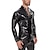 economico Lucide-Tute Zentai T-shirt Tuta di pelle Costume di Carnevale Per uomo Metallico Lucido Spandex Costume per Performance Club Pole Dance Halloween Carnevale Adulti