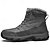 baratos Inverno e botas de neve-Homens Botas Botas de Neve Botas de caminhada Botas de inverno Forro de Lã Camurça Náilon Confortável Antiderrapante Com Cadarço Preto Cinzento