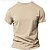 お買い得  ヴィンテージ&amp;amp;レトロ-男性用 グラフィック Car Service Tシャツ ヘンリーシャツ 半袖 レトリ／ヴィンテージ カジュアル 日常 ストリート 夏 春 ライトブルー カーキ色 グレー ヘンリー ヘンリーTシャツ