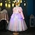 baratos Fantasias para meninas-Rainha da Neve Conto de Fadas Vestido da menina de flor Fantasia de festa temática vestidos de tule Vestir-se Led acende for Para Meninas Crianças Natal Carnaval Dia da Criança Espetáculo Festa de