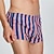 abordables Bóxer de hombre-Hombre 1 pc Boxer Boxers Cintura elástica 100% Algodón Transpirable Suave Cómodo Raya Tiro Medio Blanco Amarillo