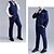 billige Drengens formelle dragt-4 Dele Jakkesæt til ringbæreren Drenge Børn Jakkesæt Formel dragt Blazer &amp; Vest &amp; Bukser &amp; Slips Formel Fest Valentinsdage Mode Sej Helfarve Lomme Sort Navyblå Polyester