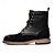 baratos Botas de cano curto-botins masculinos de dois tons com cadarço | design em couro sintético e camurça para uso casual e ao ar livre