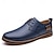 economico Semi-formale-scarpe casual da uomo in similpelle oxford blu navy con design allacciato, comode ed eleganti per l&#039;uso quotidiano