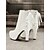abordables Botas con plataforma-Botines de plataforma blancos para mujer con cordones en la parte trasera y cremallera lateral: botas de tacón alto de moda para fiestas y salidas nocturnas