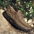 economico Slip-ons e mocassini da uomo-scarpe da trekking da uomo in similpelle in stile vintage con chiusura a lacci e suola robusta, comode e resistenti, perfette per le attività all&#039;aperto