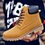 baratos Botas de trabalho-botas de trabalho amarelas clássicas masculinas – botas de cano curto duráveis com cadarço, colarinho acolchoado e sola resistente