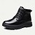 preiswerte Winter- und Schneestiefel-Winterstiefeletten zum Schnüren für Herren mit Kunstfellfutter, rutschfester, robuster Sohle und wasserdichtem Obermaterial aus Leder – ideal für den Außenbereich bei kaltem Wetter