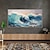 baratos Pinturas de Paisagens-Mintura artesanal mar onda paisagem pinturas a óleo sobre tela arte de parede decoração moderna imagem abstrata para decoração de casa rolou sem moldura pintura não esticada