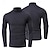 economico magliette di base-Per uomo Maglietta Camicia a Maniche Lunghe Finto dolcevita Manica Lunga Dolcevita Collo di pile Inverno Primavera &amp; Autunno Tinta unica Quotidiano Casual Stile da Strada A lupetto Quotidiano