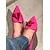 economico Ballerine da donna-mocassini con nappine rosa a punta da donna – eleganti ballerine slip-on per outfit casual e da ufficio