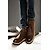 abordables Bottines-bottines en cuir marron pour hommes avec design à lacets et semelle durable – chaussures décontractées élégantes pour un usage quotidien et en extérieur