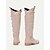 billiga Slouch Boots-knähöga kängor i mocka för kvinnor med spänne - ledig platt klack för vardags- och höstmode