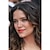 abordables Perruques de célébrités-perruque inspirée de salma hayek perruque asymétrique bouclée mi-longue cheveux synthétiques bruns design à la mode pour femmes brun naturel doux