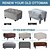 abordables Housse de pouf-Housse de pouf extensible à imprimé floral spandex extensible rectangle extensible housses de rangement pliantes repose-pieds amovibles protègent les housses de repose-pieds