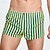 abordables Bóxer de hombre-Hombre 1 pc Boxer Boxers Cintura elástica 100% Algodón Transpirable Suave Cómodo Raya Tiro Medio Blanco Amarillo
