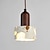 economico Luci a sospensione-lampada a sospensione in terrazzo wabi-sabi emisfero rotondo cemento legno massello lampada a sospensione a 1 luce 85-265v