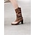 cheap Slouch Boots-Women&#039;s Brown Knee-High Boots with Buckle Details and Block Heels – Classic and Versatile Footwear for Casual and Fall Outfits