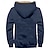 economico Hoodie Etnici Vintage-Per uomo Cowboy Pile Felpe con cappuccio Moda Cool Manica Lunga Con Cappuccio Ferie Abbigliamento casual alla moda Nero Blu Cerniera Tasca Autunno Inverno progettista