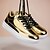 billiga Herrsneakers-guldmetallic låga sneakers för män – snygga snörskor med vit halkfri sula för vardags- och festkläder