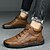 preiswerte Stiefeletten-lässige High-Top-Stiefel aus Kunstleder für Herren mit Nahtdetails, strapazierfähiger Sohle und Schnürdesign – perfekt für Outdoor-Abenteuer und Komfort im Alltag