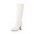 preiswerte Modische Stiefel-burgunderfarbene kniehohe Stiefel mit Krokoprägung für Damen – stylische Stiefel mit spitzer Spitze und Blockabsatz für die Herbst- und Wintermode