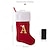 abordables Medias &amp; Sujetadores-Medias navideñas con letras personalizadas, medias de terciopelo rojo dorado de alta calidad con letras, medias navideñas con nombre hechas a mano, medias de regalo para mamá para Navidad