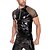 voordelige Glimmend-T-Shirt Huidskostuum Carnavalskostuum Voor heren Metallic Rits omhoog Kostuum voor Prestatie Club Paaldans Halloween Carnaval Volwassenen