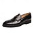 billiga Halvformell-blå och röda krokodilpräglade loafers i konstläder för män – elegant slip-on design med metallaccent för högtidlig klädsel och affärskläder