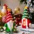 voordelige Kerstcadeauverlichting-Verlichte Kerst Gnome Ornamenten 6,3 inch Gnome Kerstboomdecoraties met Licht Pluche Gnomes Kerst Elf Poppen Hangende Ornamenten voor Huis Mantel Plank Tafelblad