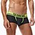 billige Komfortable herreunderbukser-Herre 1 stk Boksershorts Boxershorts Patchwork Nylon Åndbart Blød Bekvem Bogstaver Alm. taljede Sort Hvid