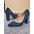 preiswerte Halbformell-Klassische High Heels aus Wildleder mit spitzer Spitze für Damen | Pumps mit Blockabsatz für die Arbeit und Partys